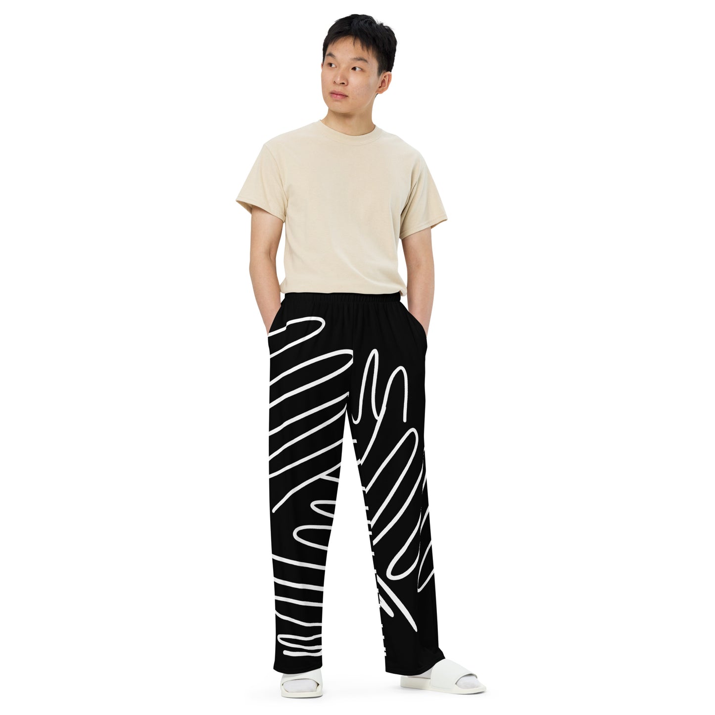 All-over print unisex wide-leg pants